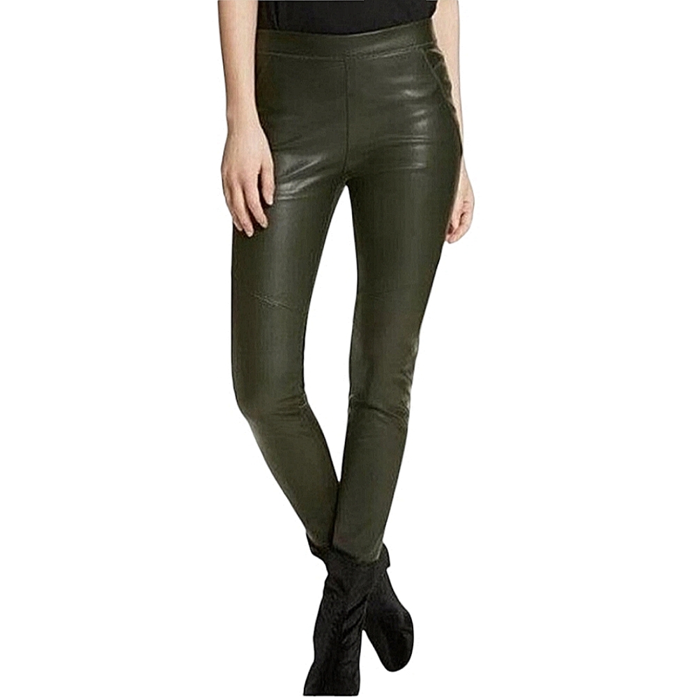 Free People Hunter Green Vegan Faux Leather Pants